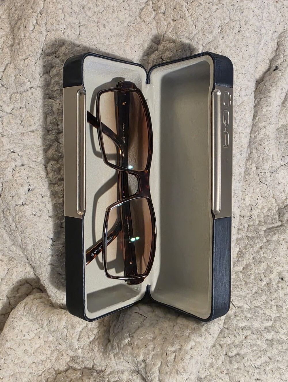 OGA Morel France 6427O 57-16-140 Mens Tortoise Eyeglasses Sunglasses Frames Case